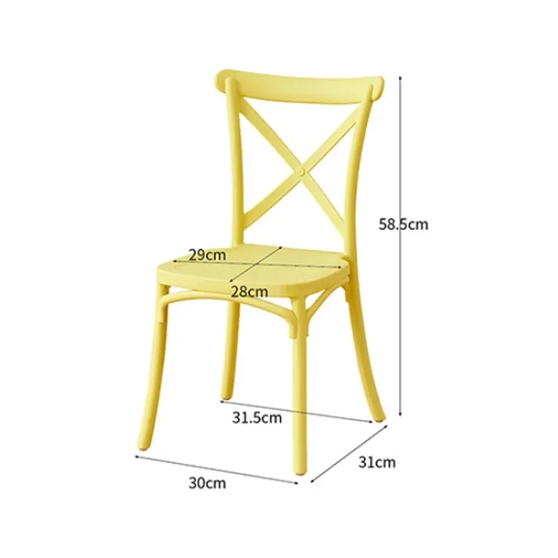5PCS Children's Windsor Plastic Chair Home Dining Outdoor Party Living Room Plastic Back Stool Universal Design