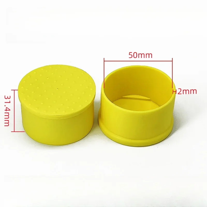 New 4pcs Yellow Square Tube And Round Tube Foot Pads/Pvc Soft Rubber Table And Chair Legs Anti Slip And Silent Protective Caps