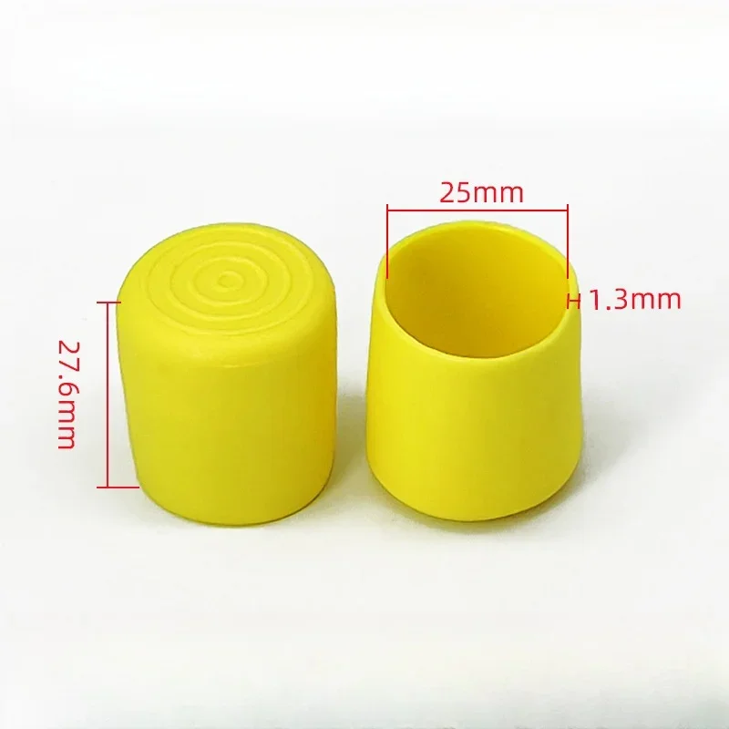 New 4pcs Yellow Square Tube And Round Tube Foot Pads/Pvc Soft Rubber Table And Chair Legs Anti Slip And Silent Protective Caps