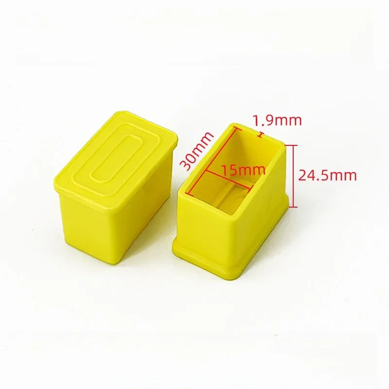 New 4pcs Yellow Square Tube And Round Tube Foot Pads/Pvc Soft Rubber Table And Chair Legs Anti Slip And Silent Protective Caps
