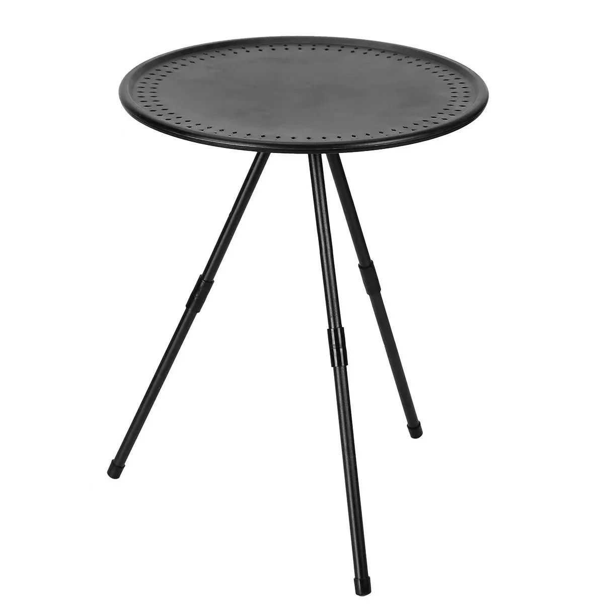 Portable Picnic Camping Table Adjustable Small Round Table Outdoor Plastic Folding Table Lightweight Coffee Table