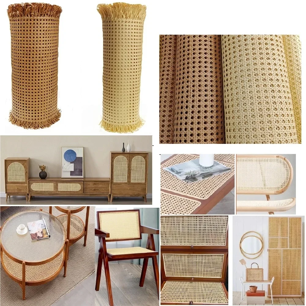 40-55cm Width 100-500cm Length Plastic Octagonal Rattan Roll Furniture Chair Table Cabinet Door DIY Making Material Repair Tools