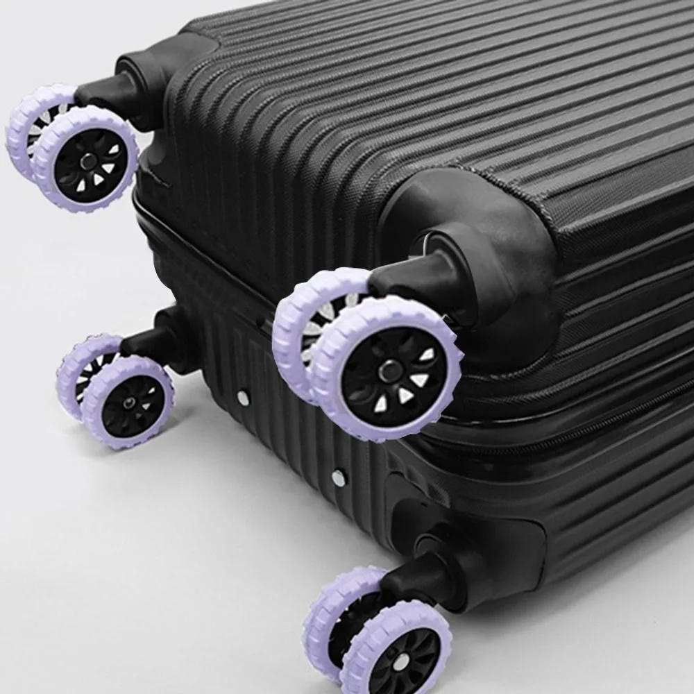 8PCS/Set Suitcase Parts Axles Travel Luggage Caster Shoes Silicone with Silent Sound Luggage Wheels Protector Reduce Noise