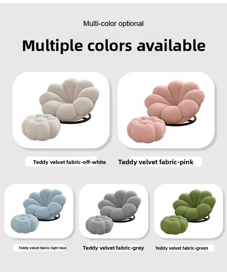 Flowers, Petals, Lazy, Sofa, Balcony, Cream Wind, Bedroom, Balcony, Sofa Chair 360 Degree Rotation, Chair Living Room Recliner