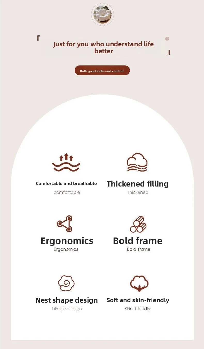 Flowers, Petals, Lazy, Sofa, Balcony, Cream Wind, Bedroom, Balcony, Sofa Chair 360 Degree Rotation, Chair Living Room Recliner