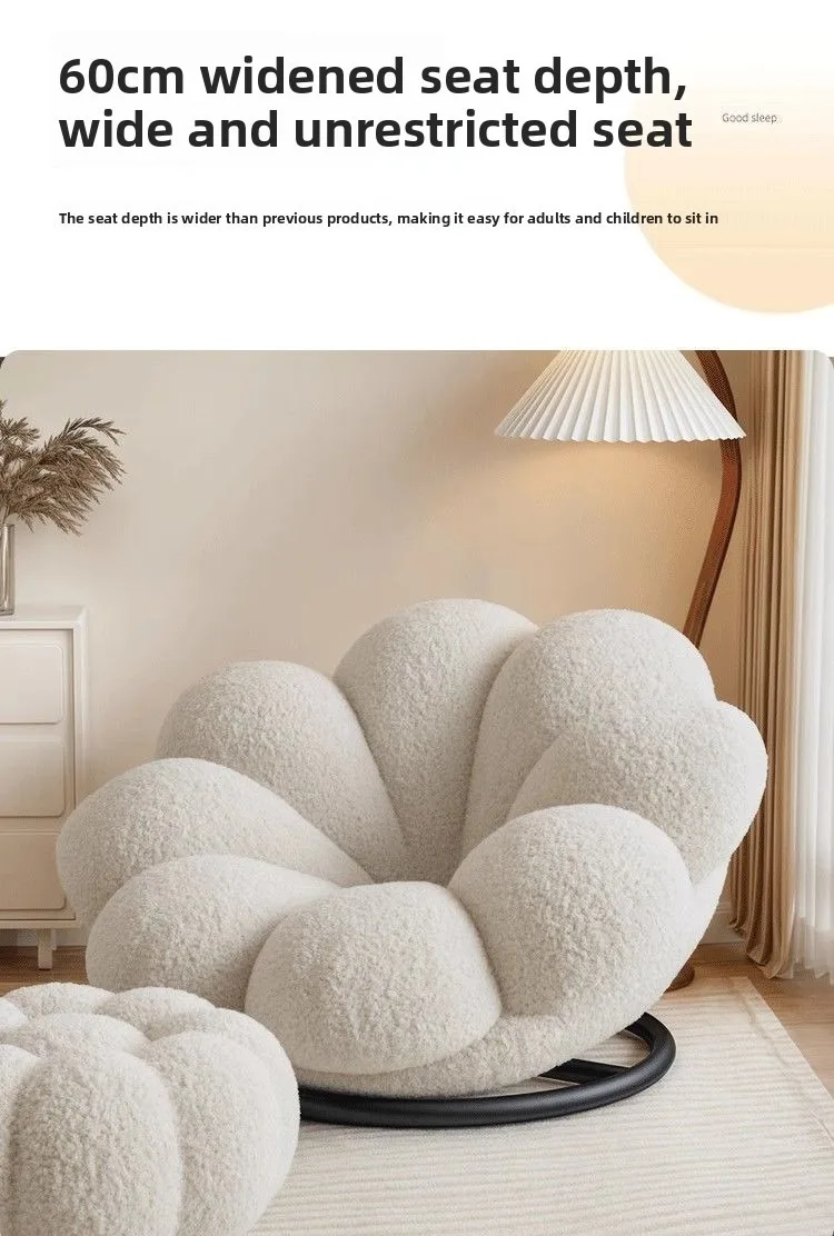Flowers, Petals, Lazy, Sofa, Balcony, Cream Wind, Bedroom, Balcony, Sofa Chair 360 Degree Rotation, Chair Living Room Recliner