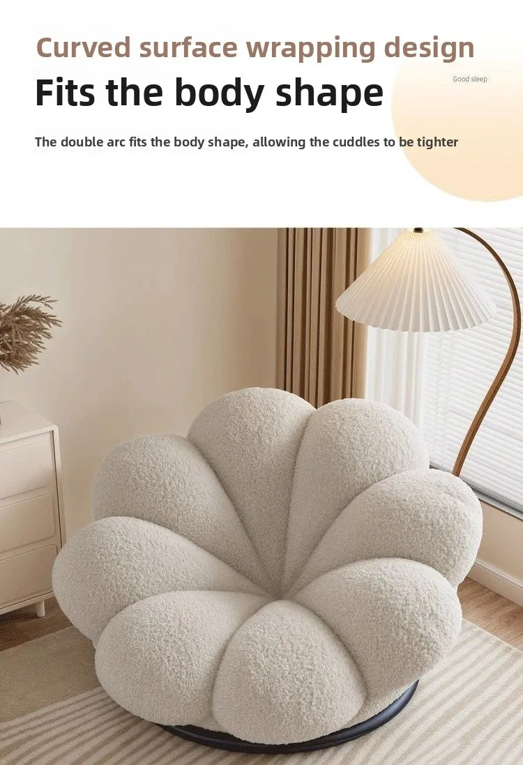 Flowers, Petals, Lazy, Sofa, Balcony, Cream Wind, Bedroom, Balcony, Sofa Chair 360 Degree Rotation, Chair Living Room Recliner