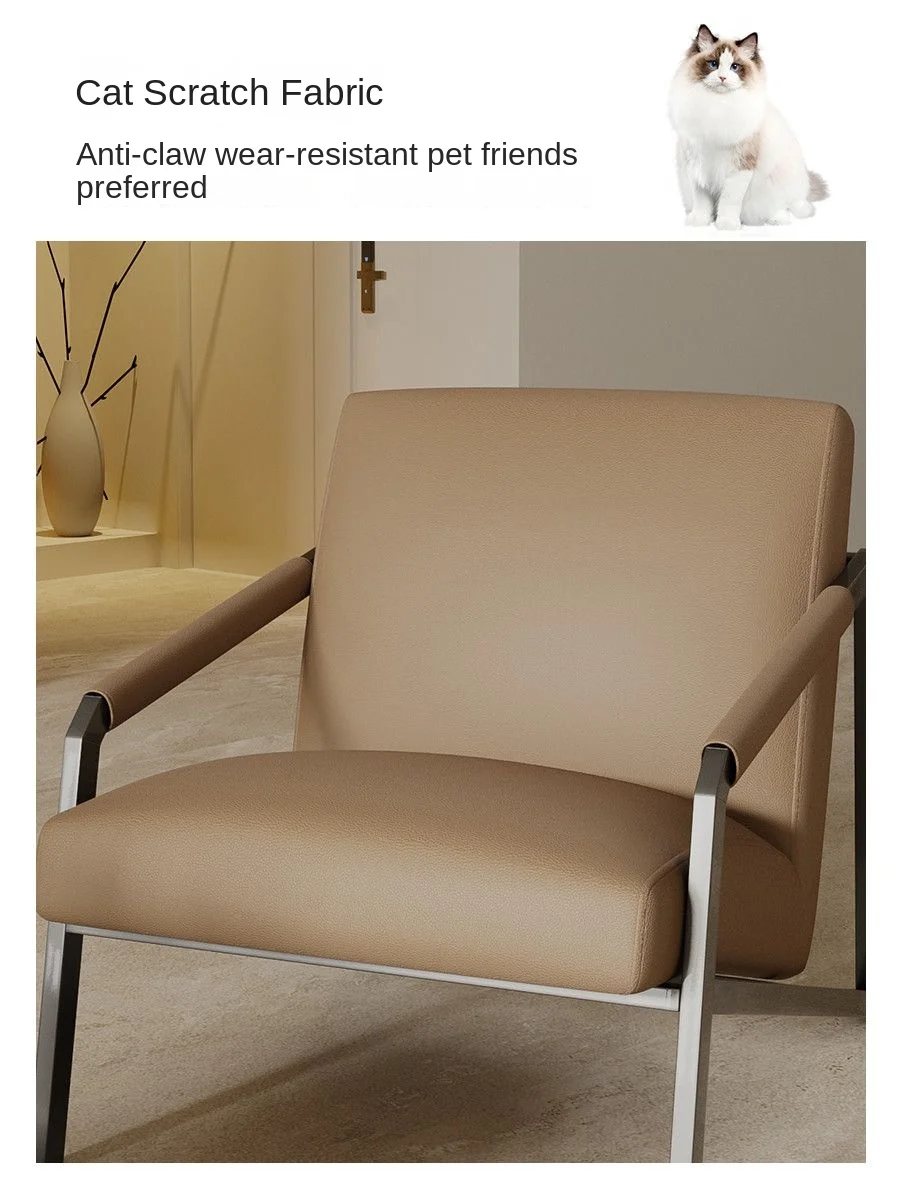 MOMO Scandinavian Single Lazy Sofa Balcony Living Room Bedroom Leisure Luxury Cream Style Italian Latest Models Chaise Longue