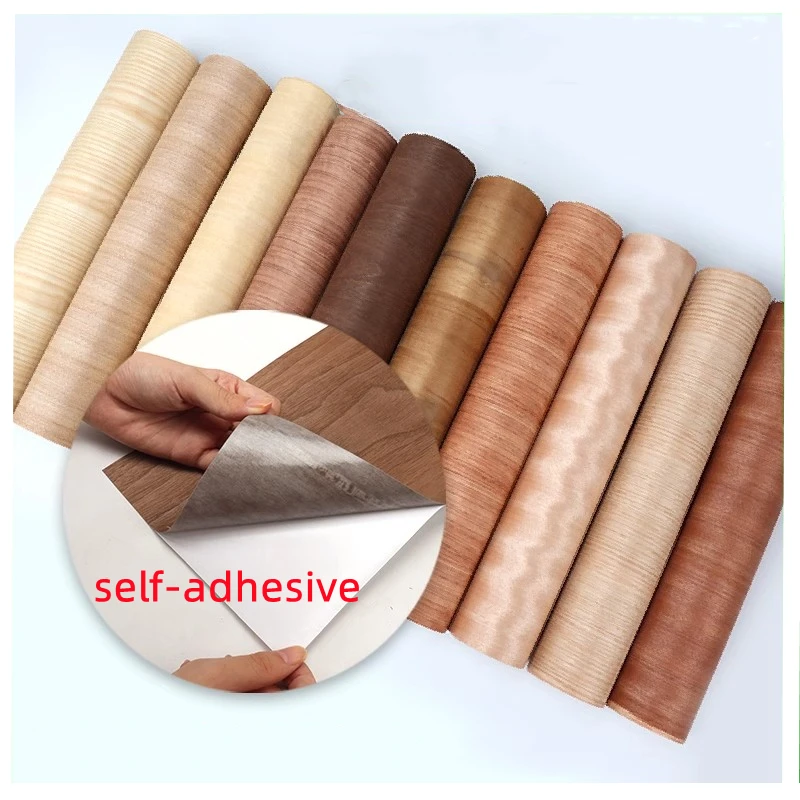 Self-adhesive Natural Wood Veneer Black Walnut for Furniture DIY Cupboard Door Repair, Furniture Veneer 55*250cm（W*L）