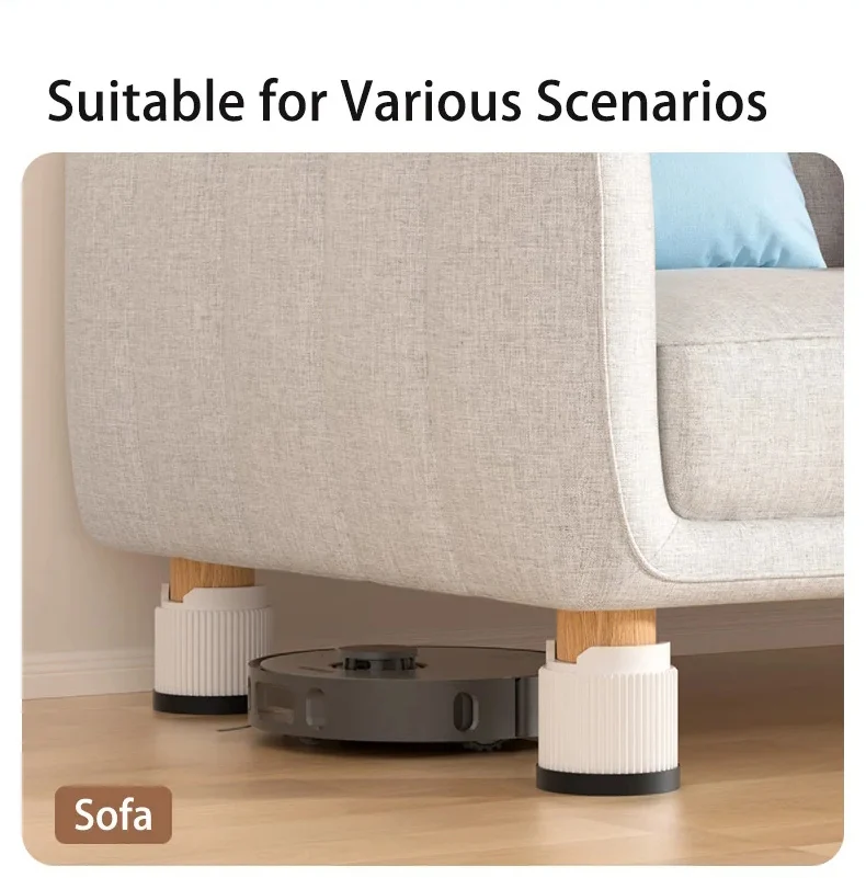 Adjustable-Height Square Furniture Risers: High Load-Bearing, Triple Anti-Slip, Ideal For Sofa, Table And Chair Leg Protection