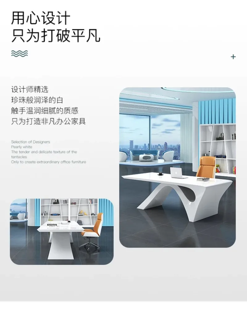 White Gaming Office Desk Large Household Luxury Laptop Computer Office Desk Corner Executive Writing Mesa Ordenador Furniture