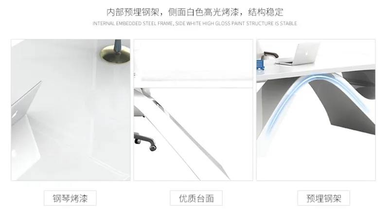 White Gaming Office Desk Large Household Luxury Laptop Computer Office Desk Corner Executive Writing Mesa Ordenador Furniture