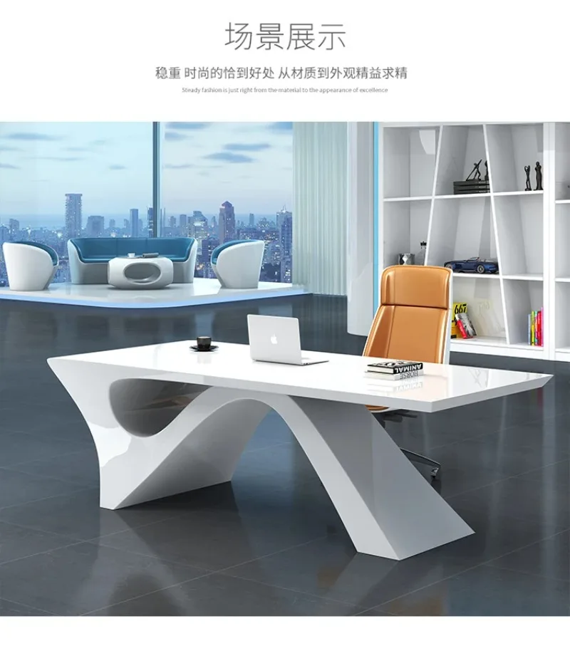 White Gaming Office Desk Large Household Luxury Laptop Computer Office Desk Corner Executive Writing Mesa Ordenador Furniture