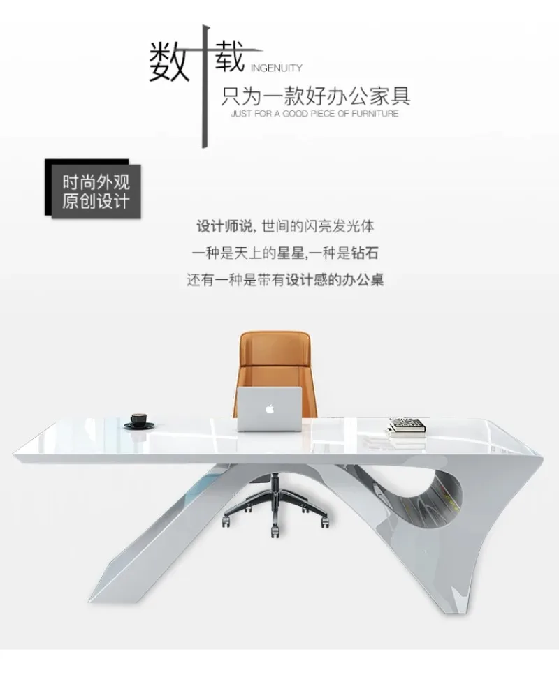 White Gaming Office Desk Large Household Luxury Laptop Computer Office Desk Corner Executive Writing Mesa Ordenador Furniture