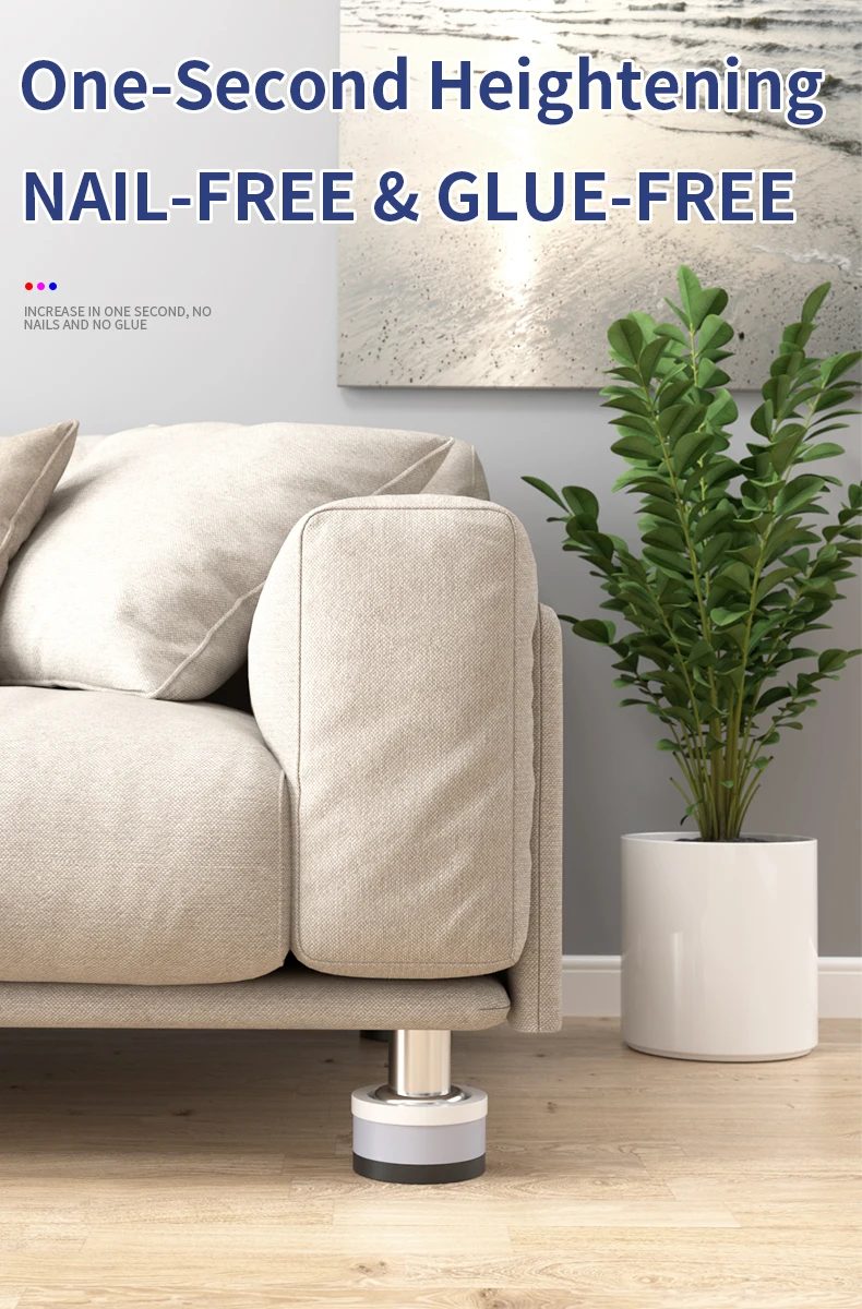 Stackable Furniture Heightening Foot Pads: Table Foot Pads, Tea Table & Cabinet Base Risers, Bed Leg Heightening Pads