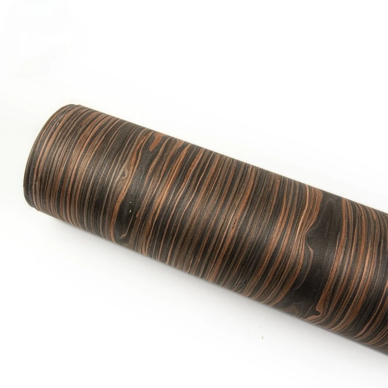 58x250cm Engineered Ebony Crown Wood Veneer For Furniture Cabinet Wall Panel Car Interior Crafts Decoration Design