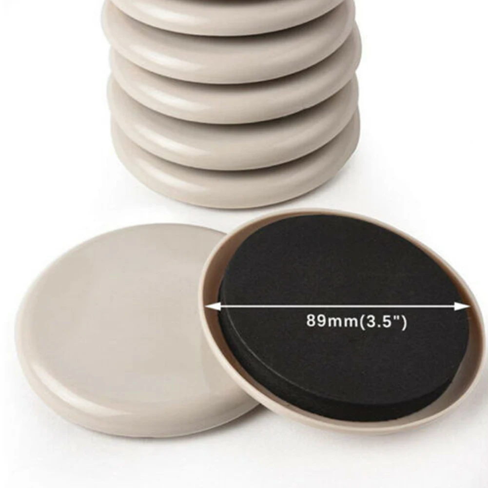 4pcs 3.5in Furniture Sliders For Carpet Heavy Duty Furniture Slider Movers Gliders Move Bed Sofa Bookshelf Closet Fridge So On