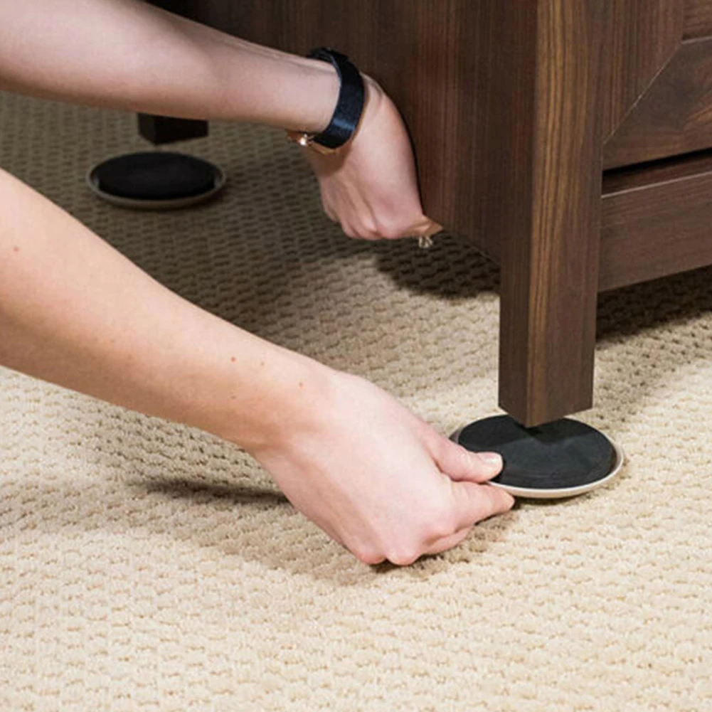 4pcs 3.5in Furniture Sliders For Carpet Heavy Duty Furniture Slider Movers Gliders Move Bed Sofa Bookshelf Closet Fridge So On
