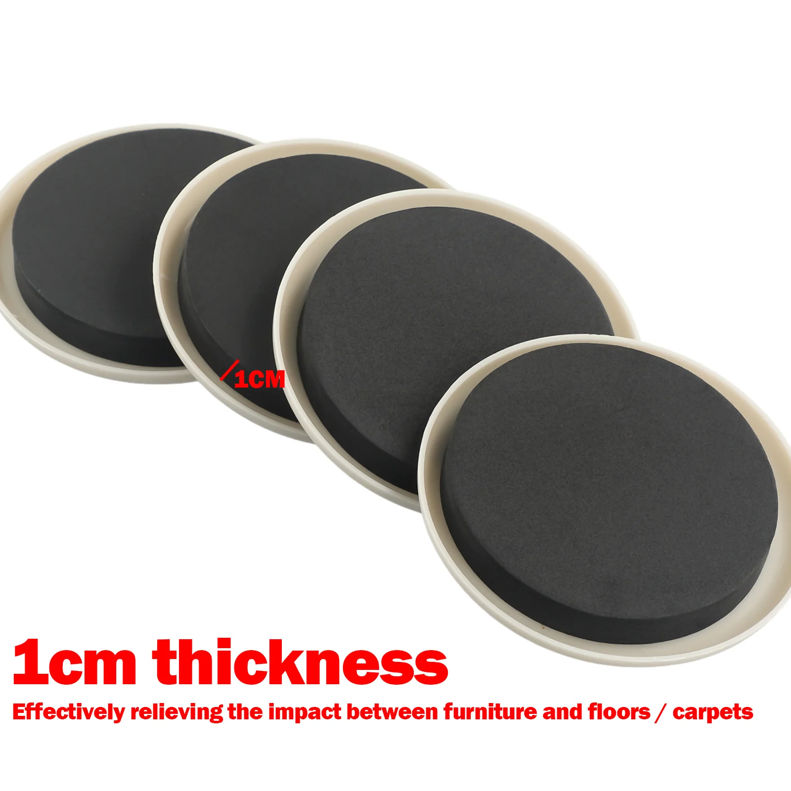 4pcs 3.5in Furniture Sliders For Carpet Heavy Duty Furniture Slider Movers Gliders Move Bed Sofa Bookshelf Closet Fridge So On