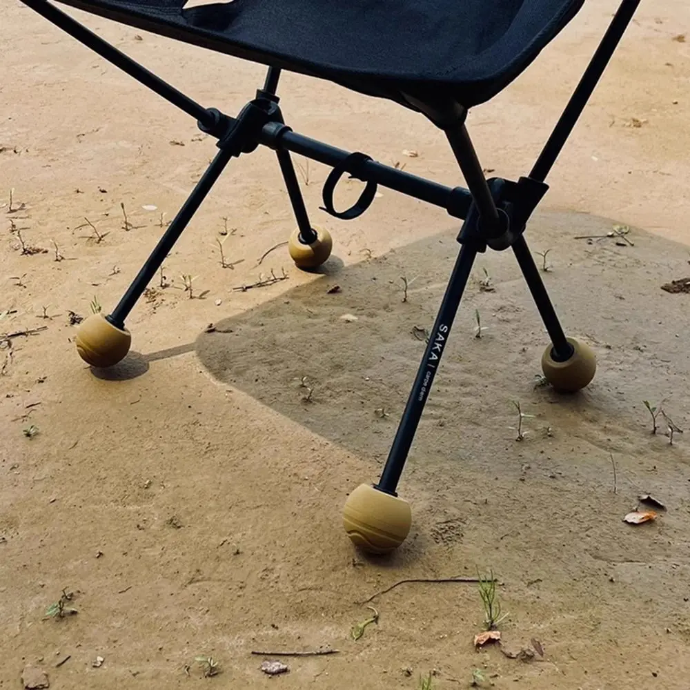 1/4Pcs Camping Chair Accessories Moon Chair Leg Covers Anti-sag Anti-slip Ball Foot Covers Wear-resistant Removable