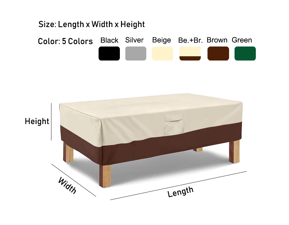 HEAVY DUTY Outdoor Waterproof Patio Furniture Set Cover Garden Rain Snow Wind-Proof Anti-UV Cover for Sofa Table Chair 420D