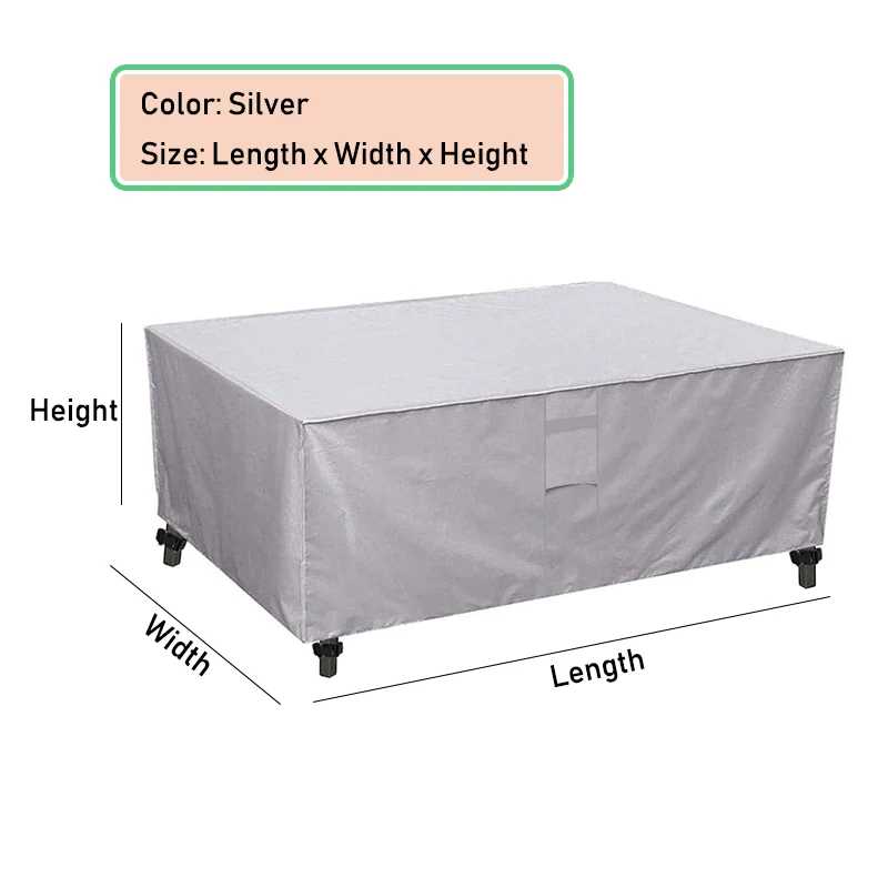 HEAVY DUTY Outdoor Waterproof Patio Furniture Set Cover Garden Rain Snow Wind-Proof Anti-UV Cover for Sofa Table Chair 420D