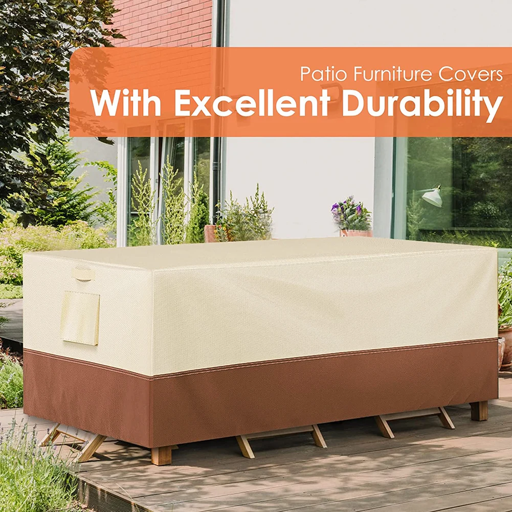 HEAVY DUTY Outdoor Waterproof Patio Furniture Set Cover Garden Rain Snow Wind-Proof Anti-UV Cover for Sofa Table Chair 420D