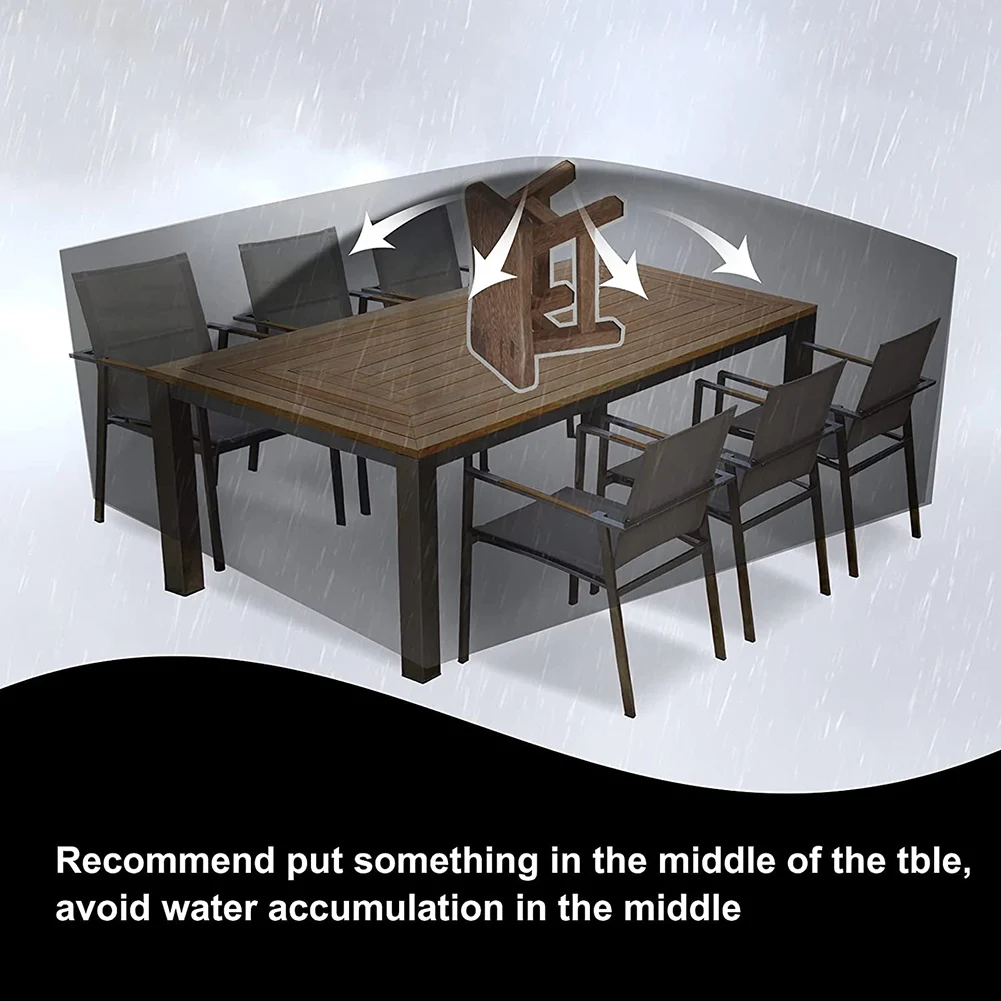 Brown 420D HEAVY DUTY Outdoor Waterproof Patio Furniture Cover Garden Rain Snow WindProof Anti-UV Cover for Sofa Table Chair