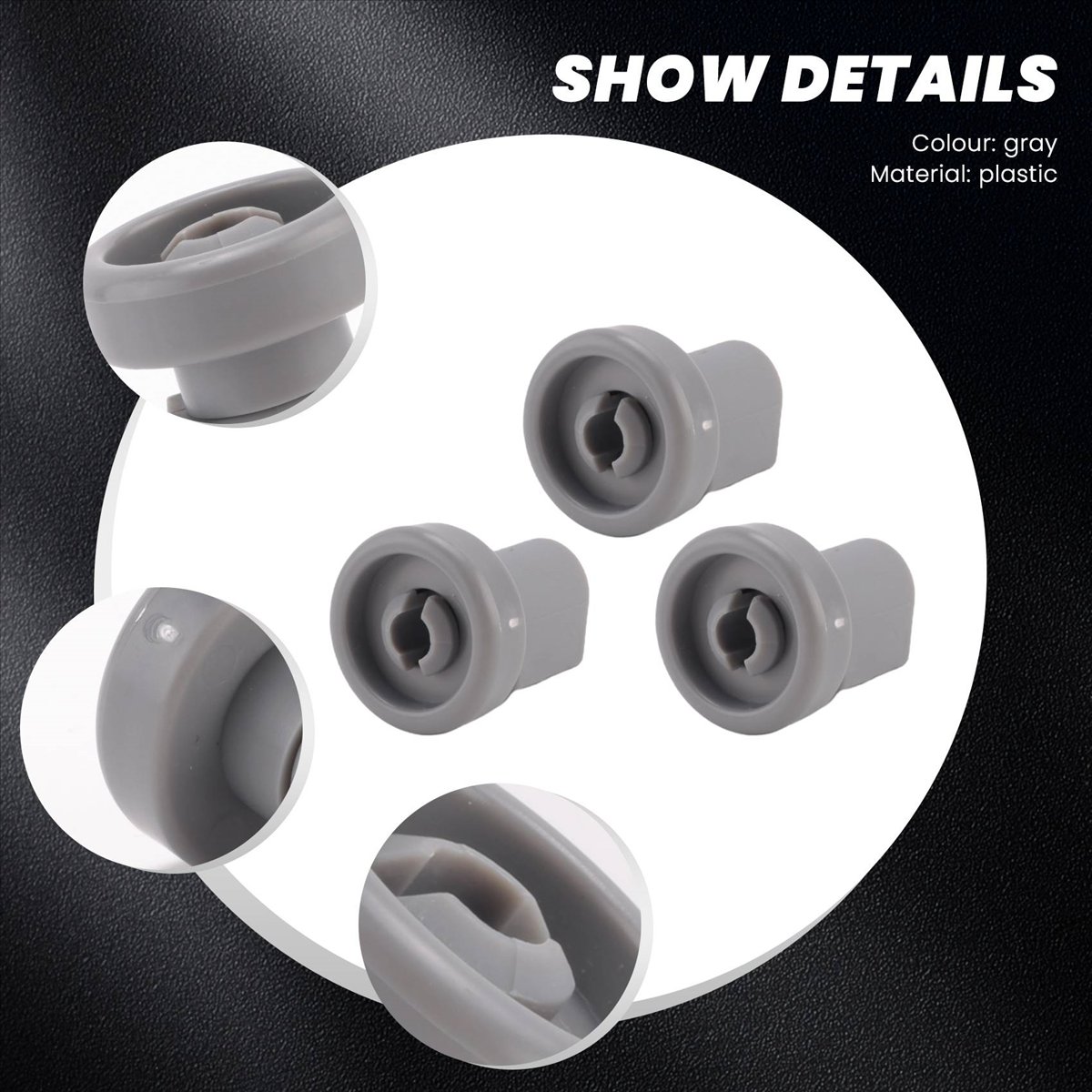8PCS Dishwasher Basket Wheel for Favorit Privileg Dish Washer Kits Accessories