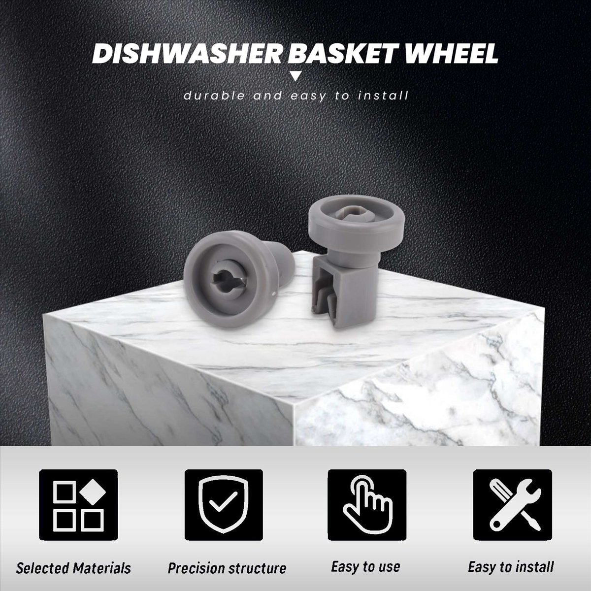 8PCS Dishwasher Basket Wheel for Favorit Privileg Dish Washer Kits Accessories