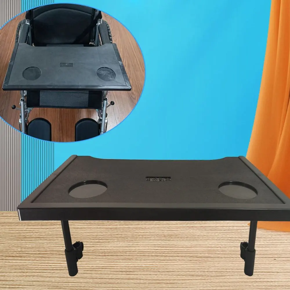 Lightweight Wheelchair Tray Table Detachable Waterproof Cup Holder Easy To Install Wheelchair Desk Lap Board