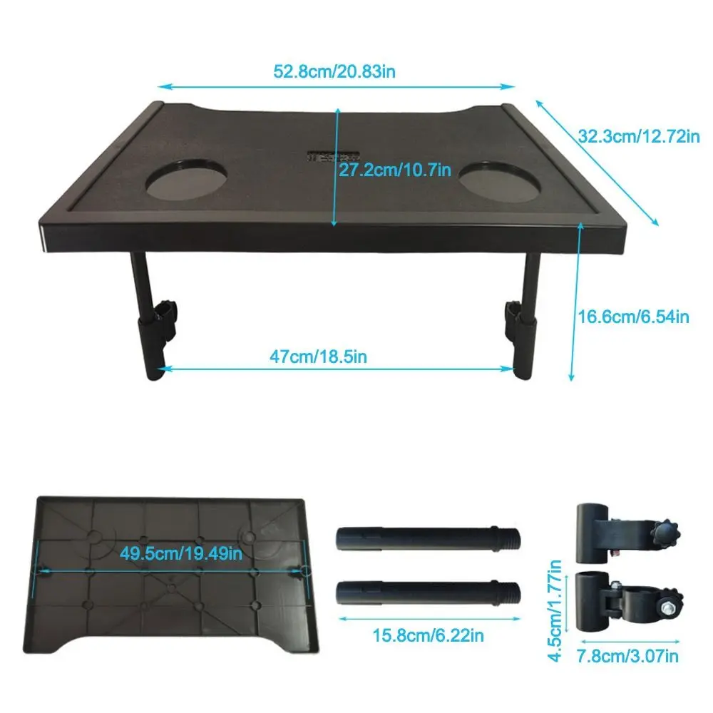 Lightweight Wheelchair Tray Table Detachable Waterproof Cup Holder Easy To Install Wheelchair Desk Lap Board