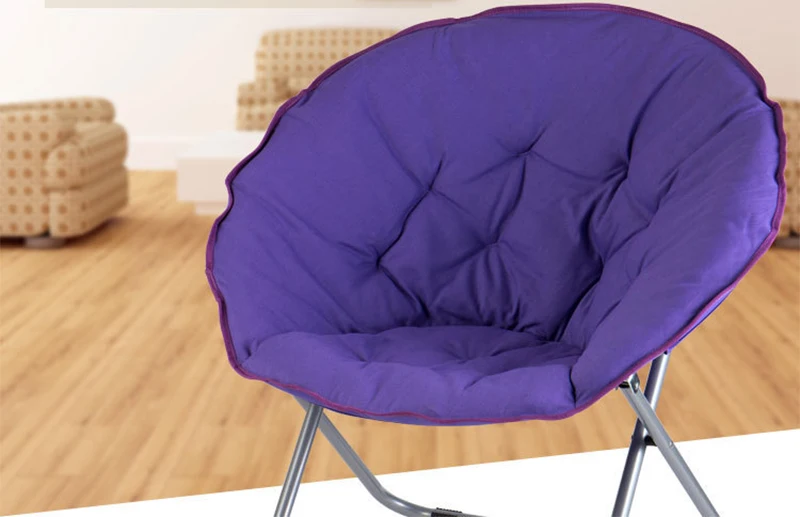 Folding Chair Soft Lounge Chair, Portable Moon Chair for Bedroom, Dorm Rooms, Apartments, Lounging, Garden and Courtyard