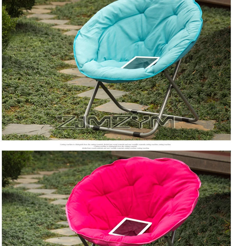 Folding Chair Soft Lounge Chair, Portable Moon Chair for Bedroom, Dorm Rooms, Apartments, Lounging, Garden and Courtyard