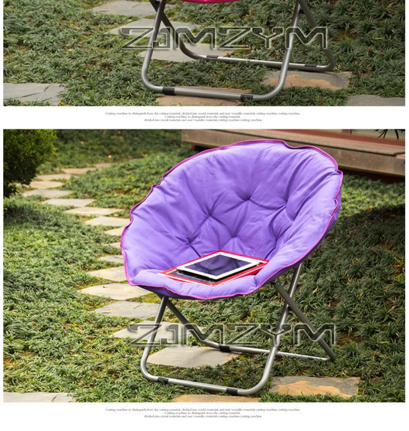 Folding Chair Soft Lounge Chair, Portable Moon Chair for Bedroom, Dorm Rooms, Apartments, Lounging, Garden and Courtyard