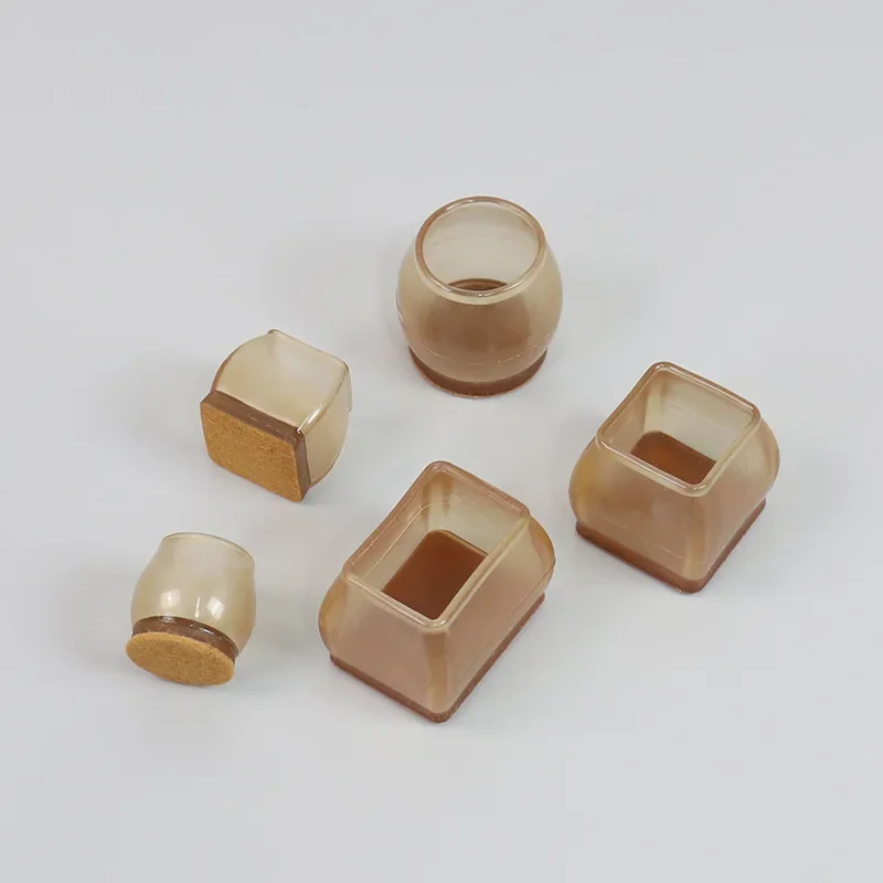 16PCS Chair Leg Protectors Round Felt Pads for Hardwood Floor Silicone Covers Furniture Leg Sliders Caps Non Slip Reduce Noise
