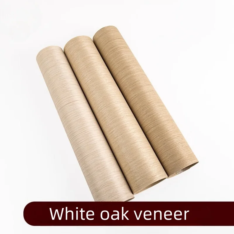 58x250cmT0.2mm Veneers For Wooden Doors White Oak Veneer Furniture Desktop Renovation Decorative Surface