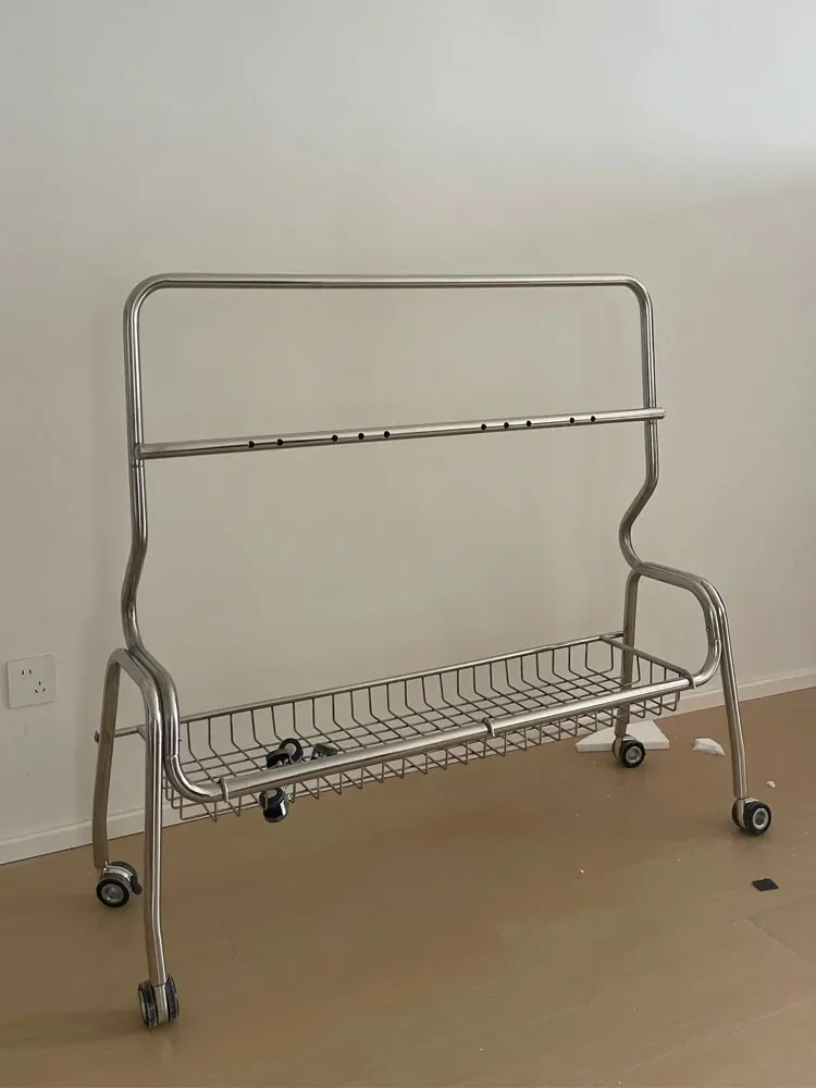 TV Stands Nordic TV Mobile Bracket Living Room Home Modern Simple Floor 32-75 Inch Stainless Steel Hanger with Wheels TV Cabinet