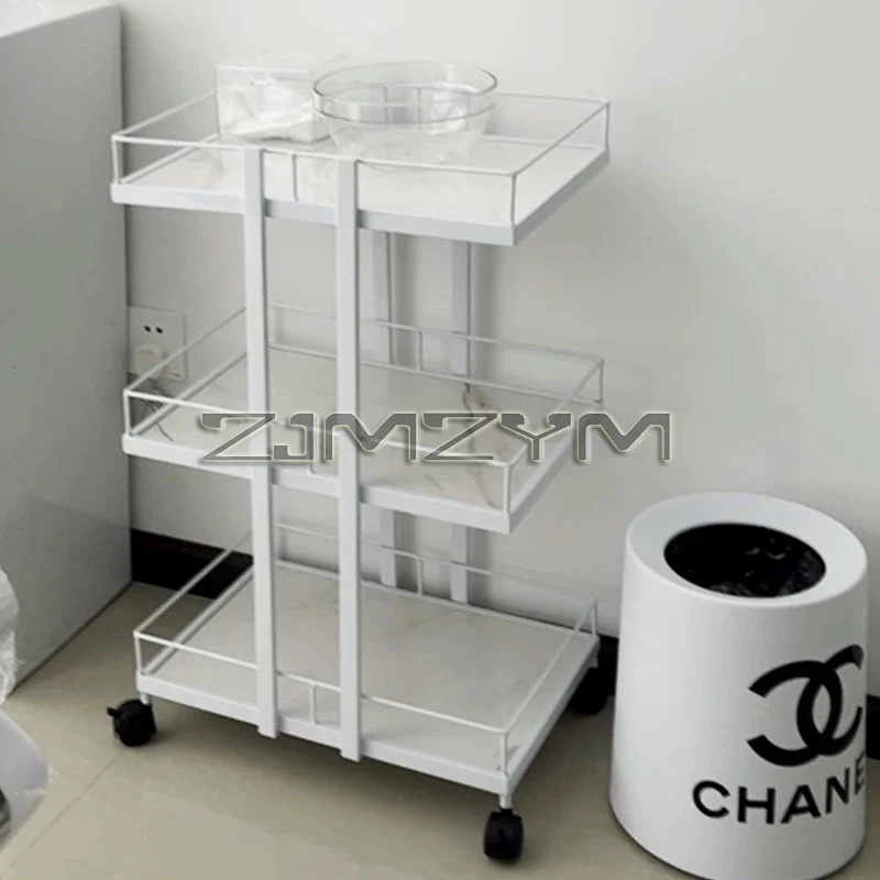 Multi-layer Iron Cart Beauty Salon Trolley Cart Food Serving Cart Manicure Auxiliary Hairdressing Furniture