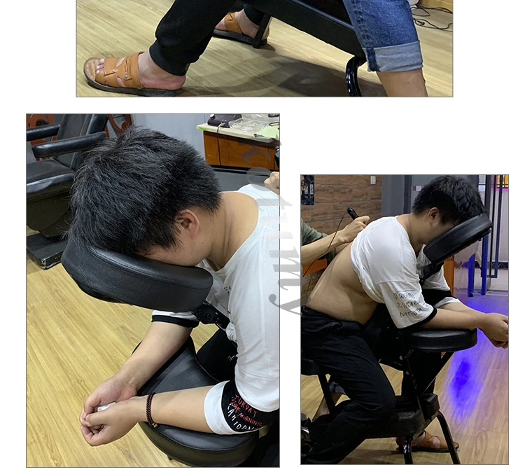 Foldable Massage Tattoo Chair Portable Leather Pad Massage Chair Fashion Salon Beauty Furniture