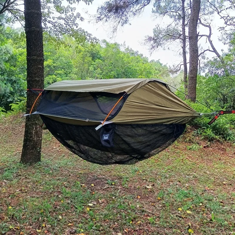 2025 Traveler hammock bottom mosquito cover outdoor hammock detachable mosquito net camping hammock quick opening mosquito net