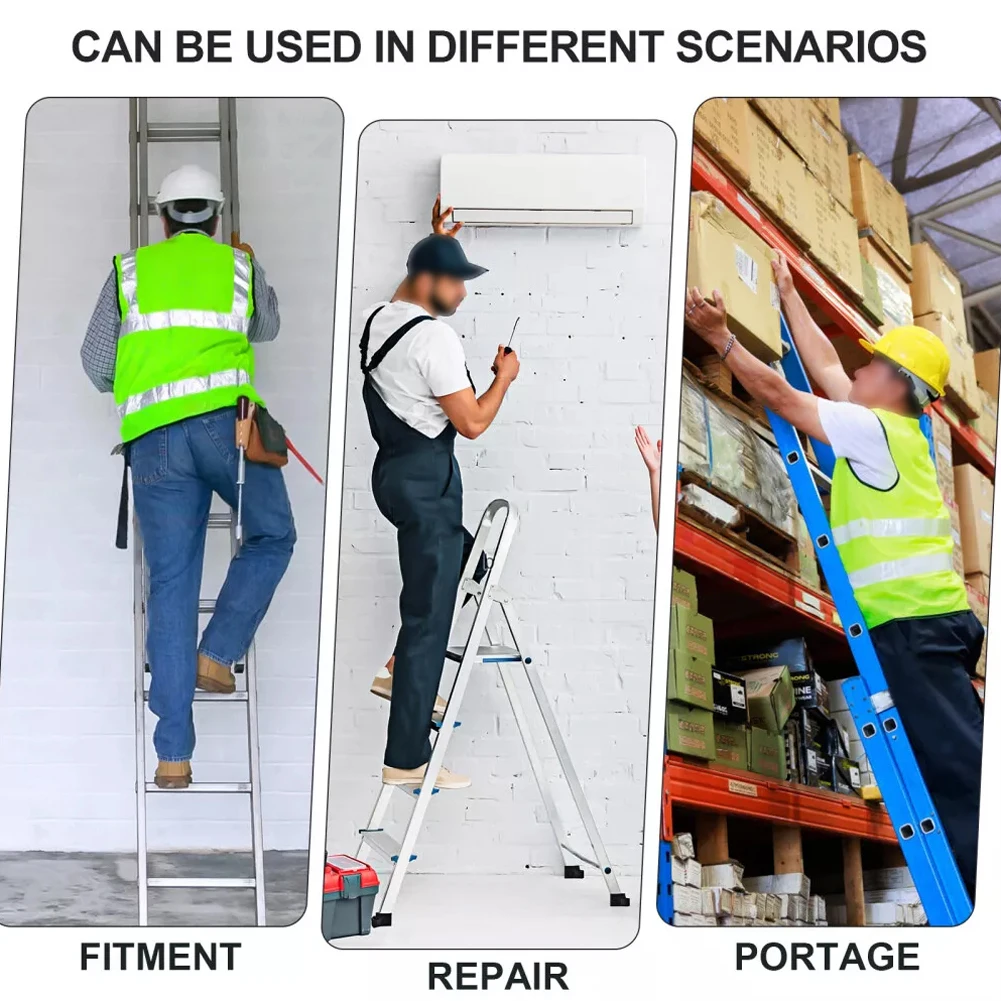 4pc/6Pc Ladder Feet Rubber Folding Ladder Leg Feet Pads Non-slip Foot Covers Ladder Foot Cover Engineering Ladder Lift Accessory