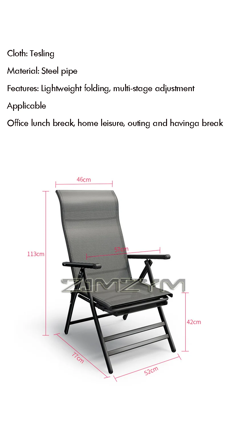 Portable Folding Beach Chair Outdoor Garden Camp Recliner Furniture for Courtyard Open Air,Telescopic Pedal Stools,Pedal stool