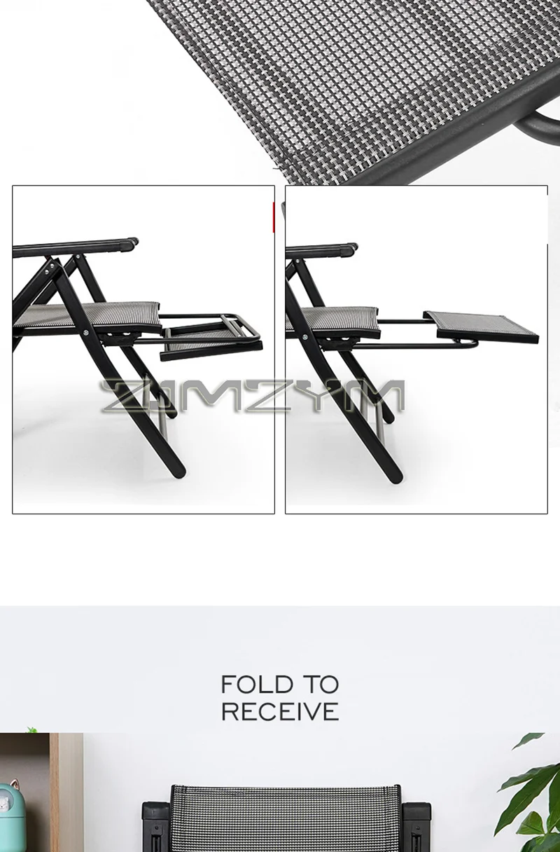 Portable Folding Beach Chair Outdoor Garden Camp Recliner Furniture for Courtyard Open Air,Telescopic Pedal Stools,Pedal stool