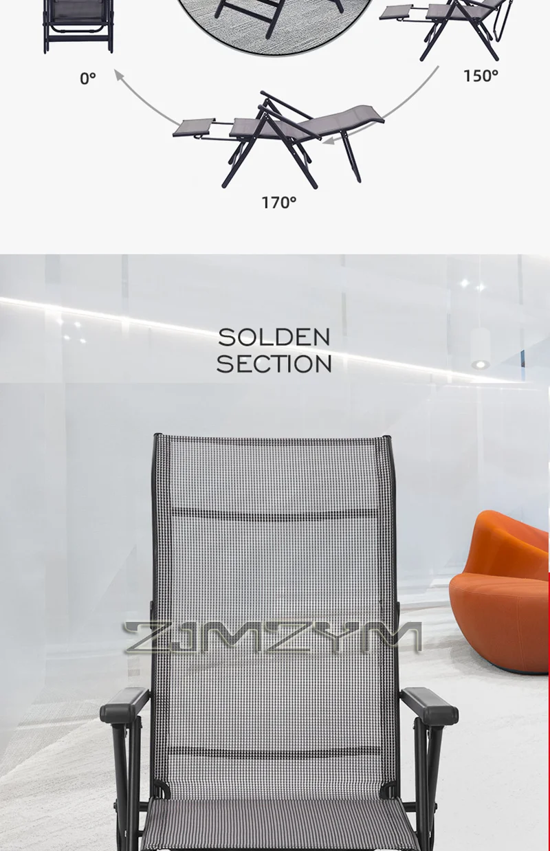 Portable Folding Beach Chair Outdoor Garden Camp Recliner Furniture for Courtyard Open Air,Telescopic Pedal Stools,Pedal stool
