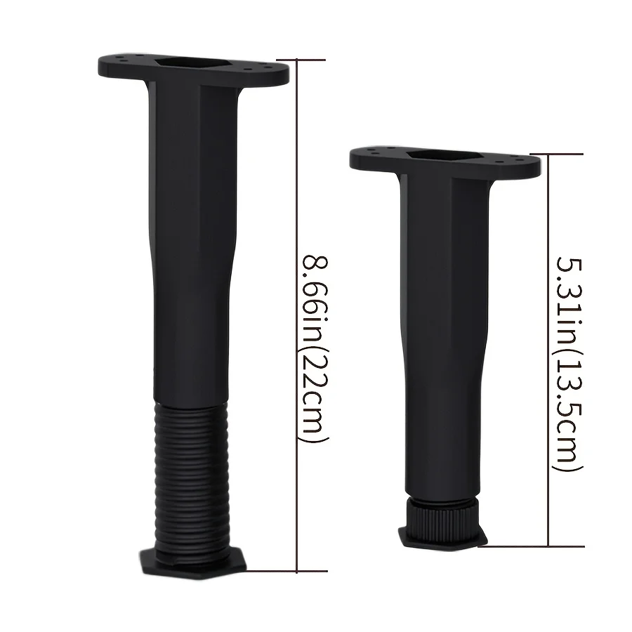 4 Pack Heavy-Duty, Non-Slip Plastic Bed Frame Support Legs 13-22cm Height-Adjustable, Sturdy Furniture Center Board Struts