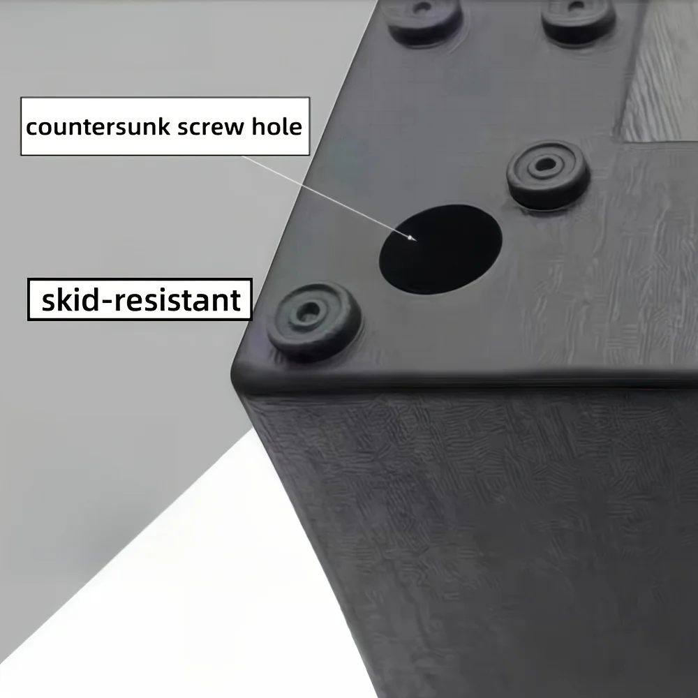 4pcs Heavy-Duty L-Shaped Furniture Legs - Industrial-strength load-bearing, Non-Slip Matte Black Finish,