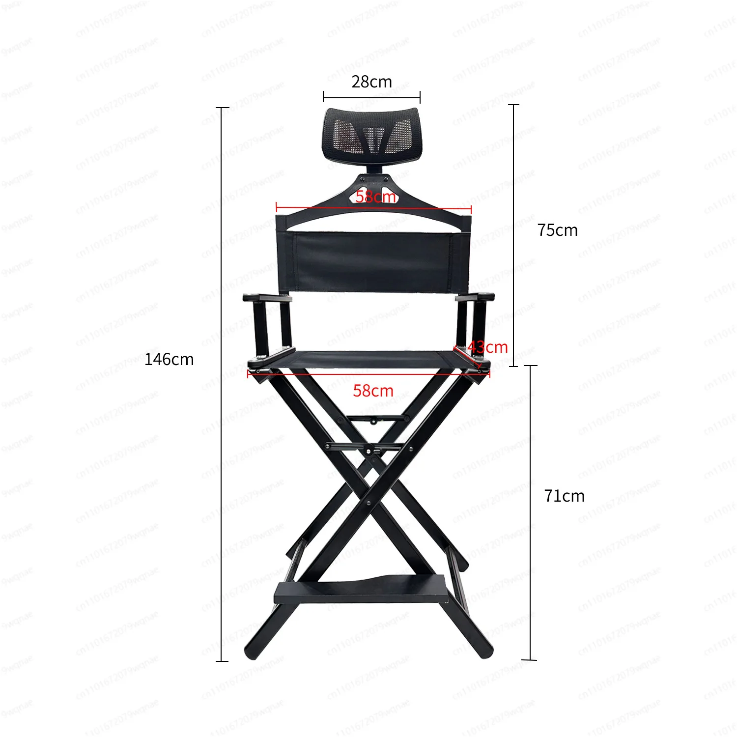 Outdoor Folding Chair Director Makeup Chair Leisure High Chairs Bar Seat Portable Aluminum Alloy Home Camping Beach Travel