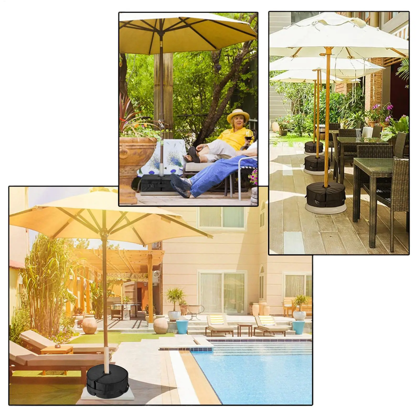 Heavy Duty Outdoor Umbrella Base Weight Sand Bag 90lbs Fillable Stabilizer for Cantilever Offset Patio Umbrellas Weights Sandbag