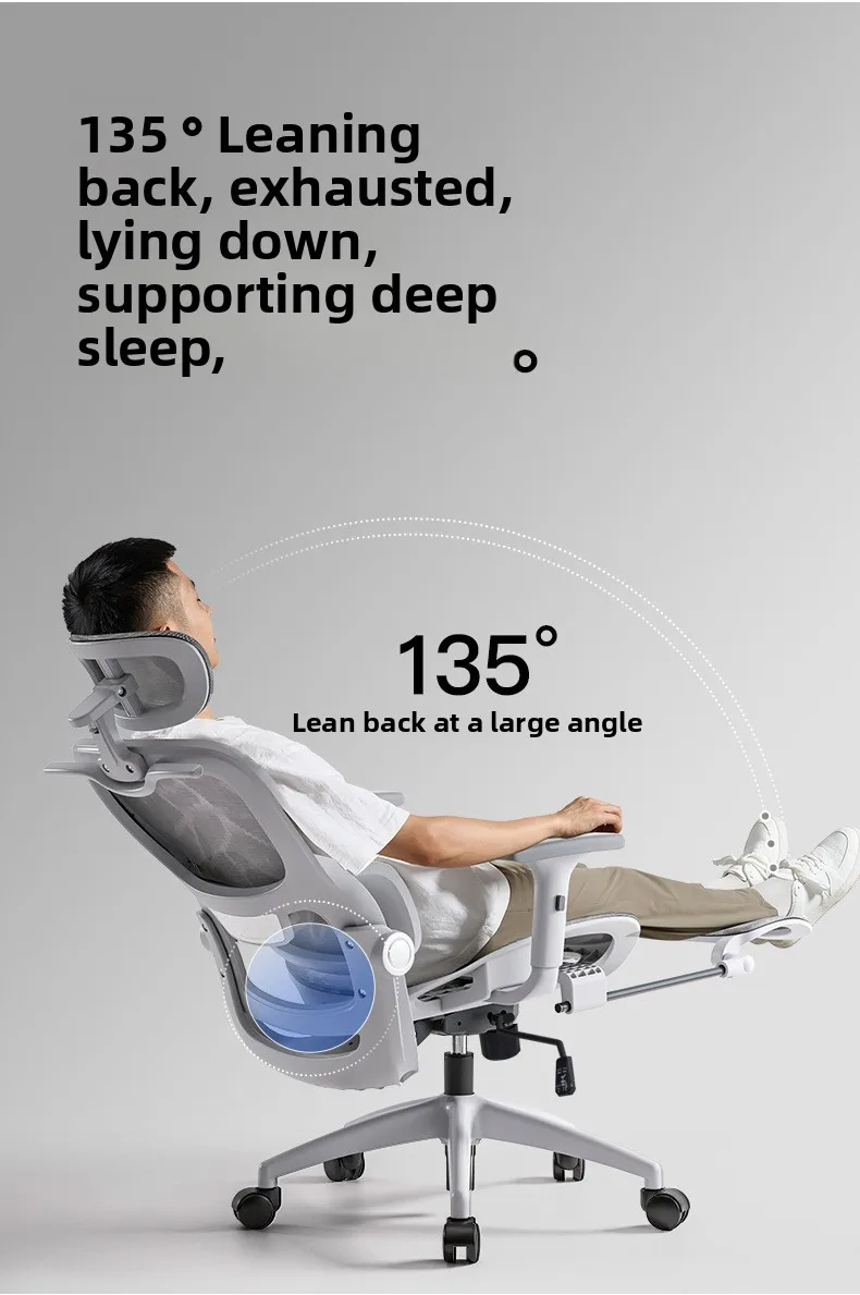 UVR Mesh Office Chair Home Ergonomic Design Backrest Armrest Stool Home Games Athletic Chair Reclining Boss Chair Furniture